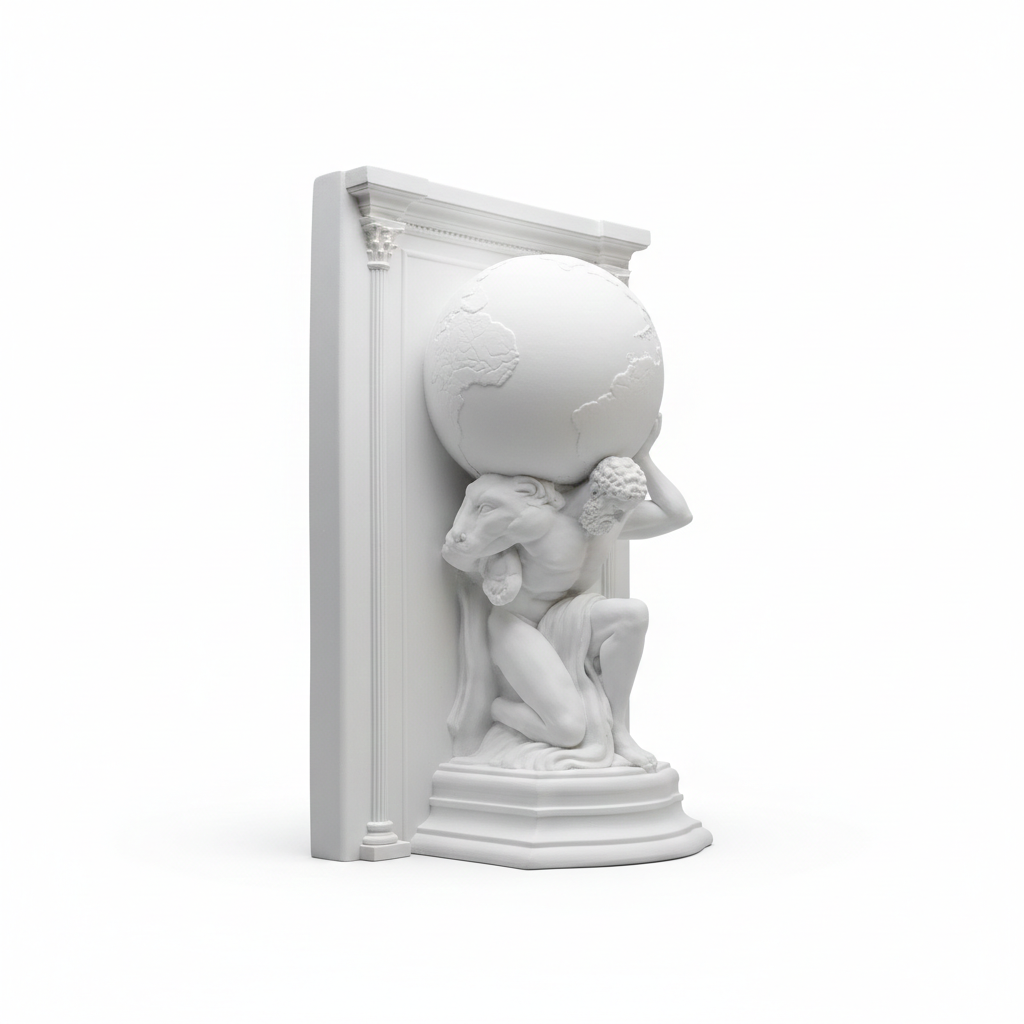 Greek Mythology Atlas Statue Minimalist Decor