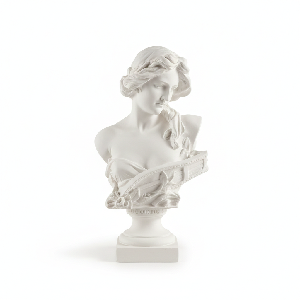 Modern Venus Bust Artistic White Silhouette