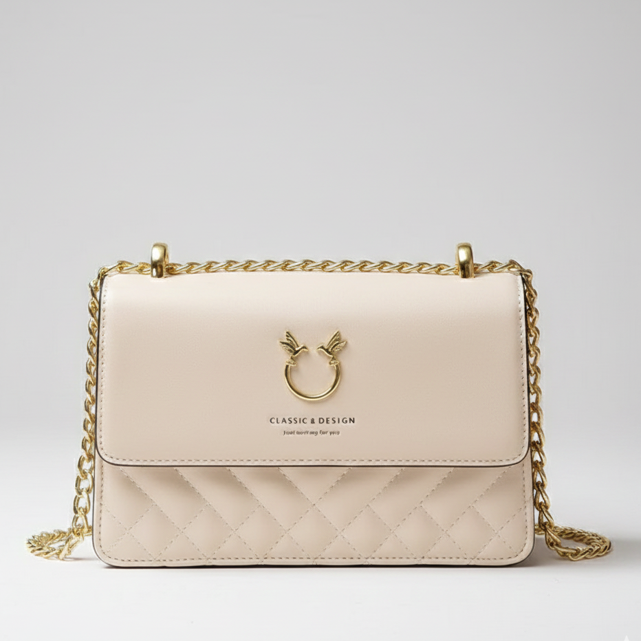 GENUINE LEATHER WOMEN’S CHAIN CROSSBODY BAG