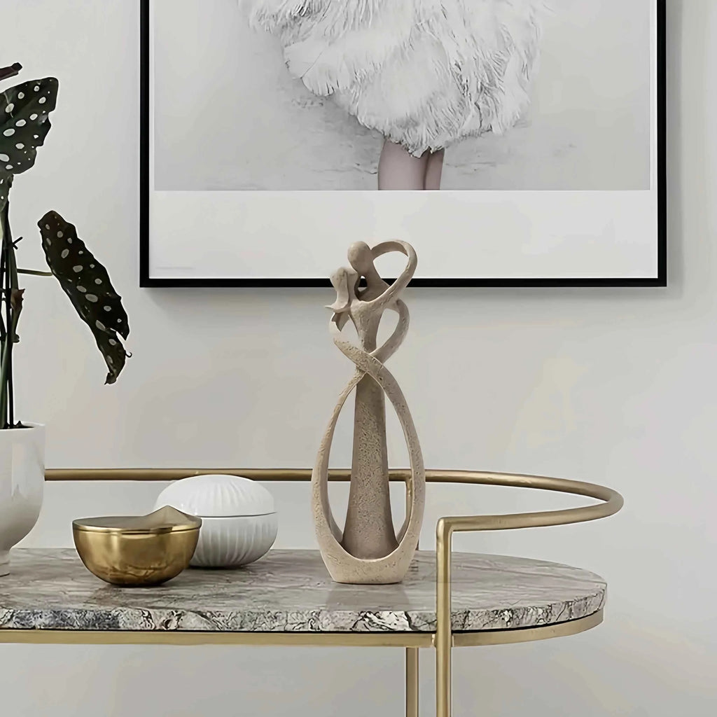 1pc, Kissing Couple Statue Abstract Sculpture Resin Statue Home Decor Modern Home Office Desktop Shelf Bookshelf Decoration