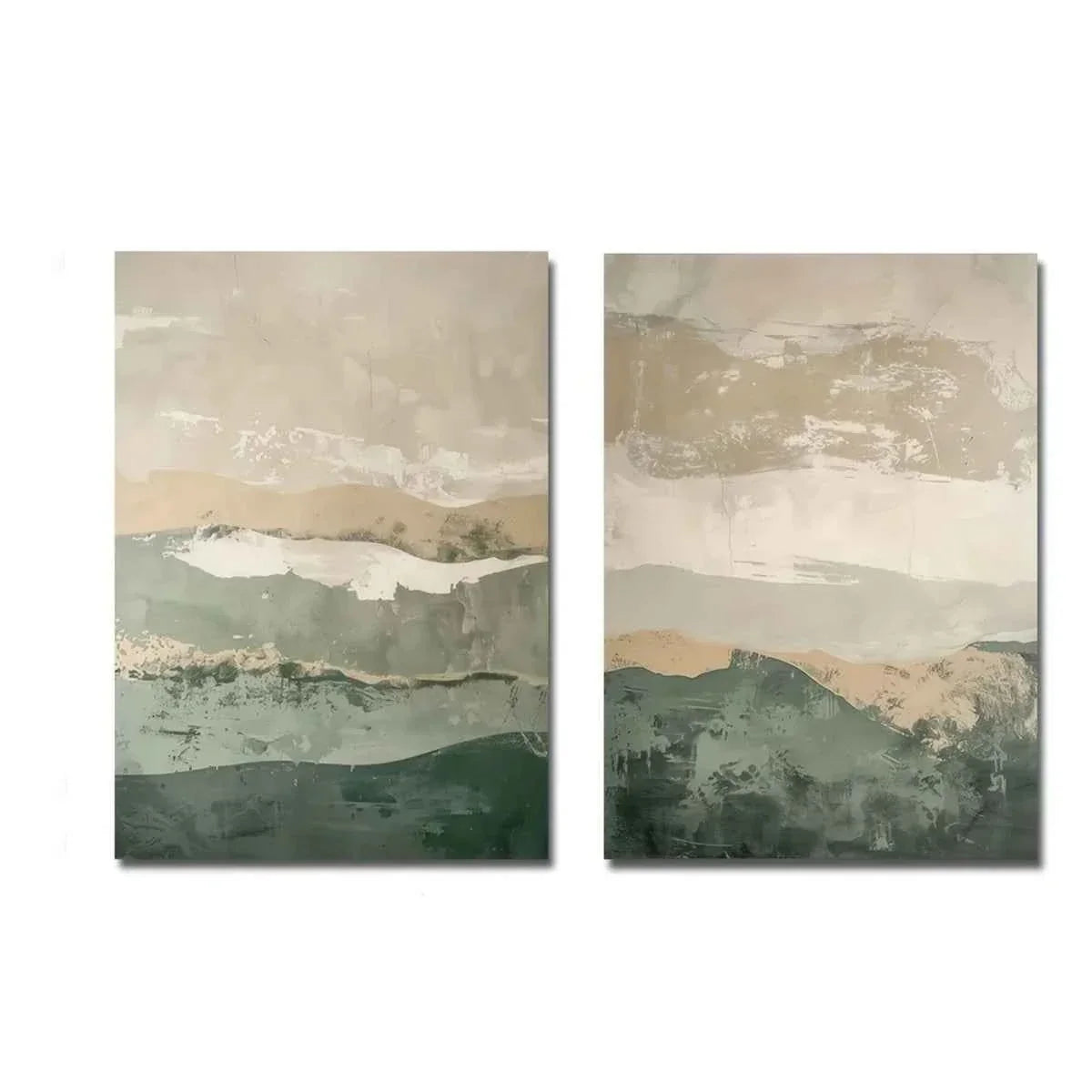 2pcs/set Japanese Retro Wabi Sabi Mountains Abstract Canvas Print Poster Modern Minimalist Art Print Home Decor Wall Art Poster