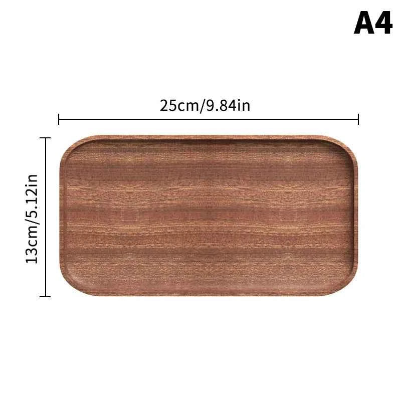 1PC Wooden Serving Trays Oval Wood Tray Platters for Serving Food Dishes Dinner Plates Solid Wood Round Dessert Plate