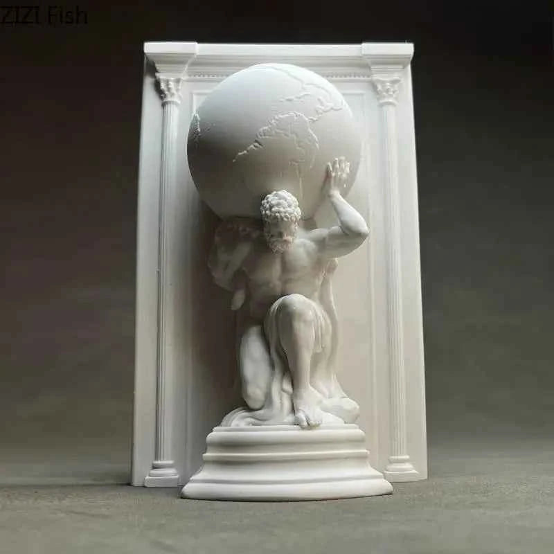Hercules Mythical Figures Plaster Statue Desk Decoration Ornaments Creative Artwork Characters Sculpture Room Aesthetic Decor