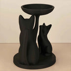 Cross-Border Dark Black Cat Family-Shaped Storage Tray For Retro Cute-Style Desktop Storage Scenario