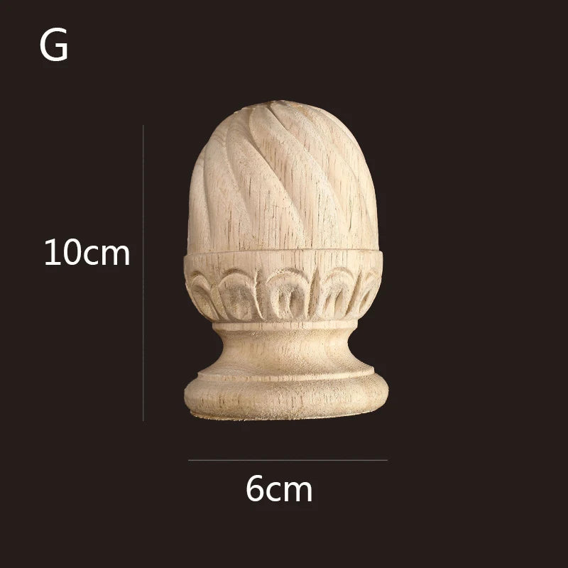 Vintage Wood Carved Cabinet Seat Feets European Style Home Decor Applique Ornament Furniture Sofa Legs Decoration Accessories