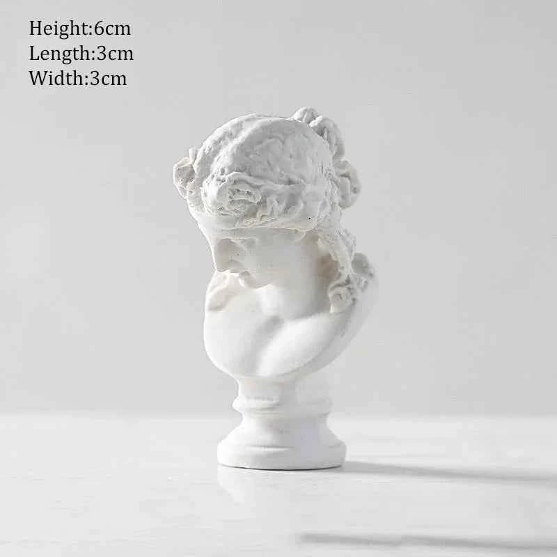 Ancient Greek Goddess Athena Sun God Apollo Mini Plaster Resin Statue Nordic Home Decoration David Head Figurine Art Ornaments