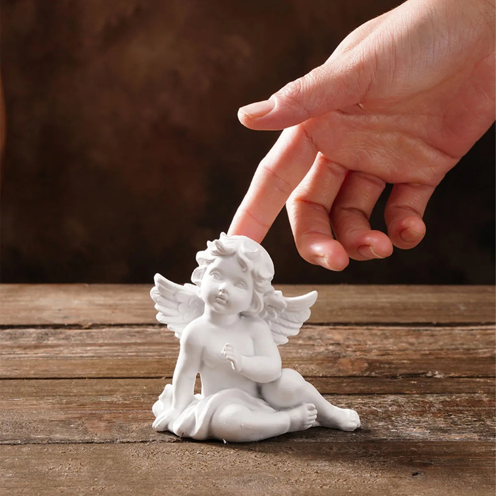 Modern Baroque Winged Angel Tabletop Decor