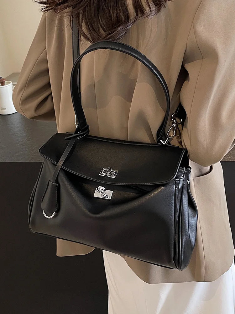 LARGE CAPACITY PLATINUM CROSSBODY SHOULDER BAG