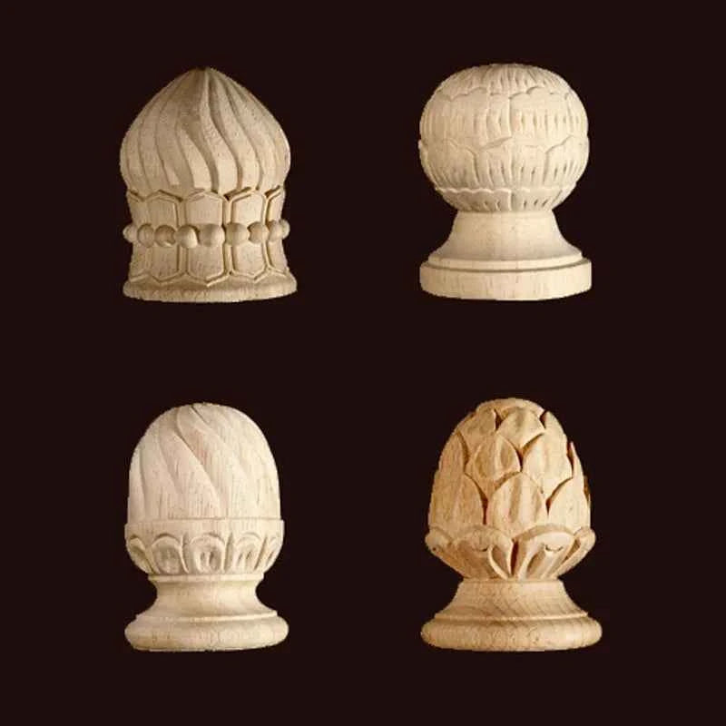 Vintage Wood Carved Cabinet Seat Feets European Style Home Decor Applique Ornament Furniture Sofa Legs Decoration Accessories