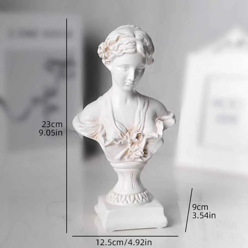 Greek Style Bust Statues for Sketching, Home Decorations for Bedroom, Living Room, and Study Desk