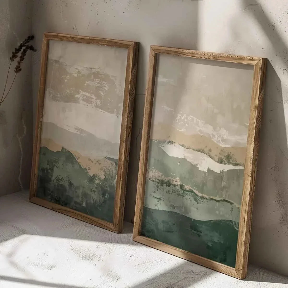 2pcs/set Japanese Retro Wabi Sabi Mountains Abstract Canvas Print Poster Modern Minimalist Art Print Home Decor Wall Art Poster