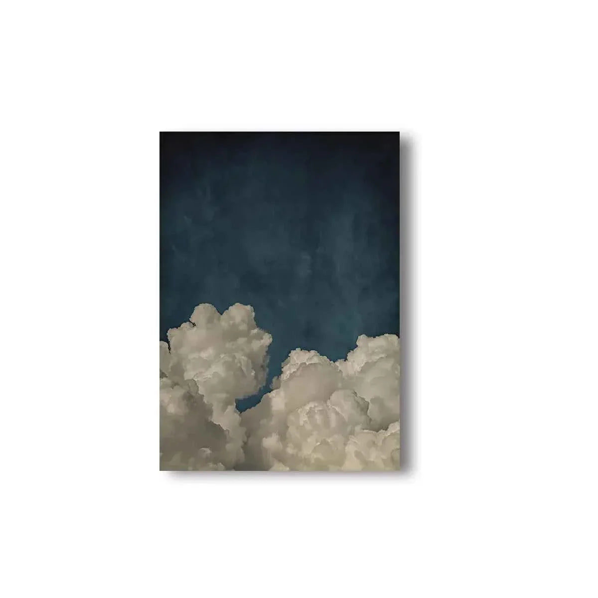 Abstract Blue Cloud Wall Art Poster Minimalist Sky Maximum Compromise Canvas Printmaking for Modern Living Room Home Decor Gifts