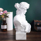 1 Pair of Harp Lady Resin Ornaments, Classic Artistic Design, Perfect for Home Decor, Desk Display, Bookshelf Decoration