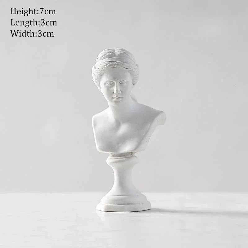 Ancient Greek Goddess Athena Sun God Apollo Mini Plaster Resin Statue Nordic Home Decoration David Head Figurine Art Ornaments