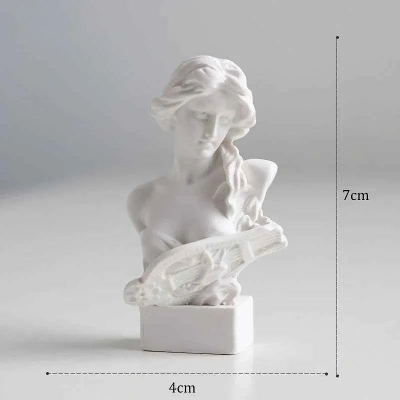 Ancient Greek Goddess Athena Sun God Apollo Mini Plaster Resin Statue Nordic Home Decoration David Head Figurine Art Ornaments