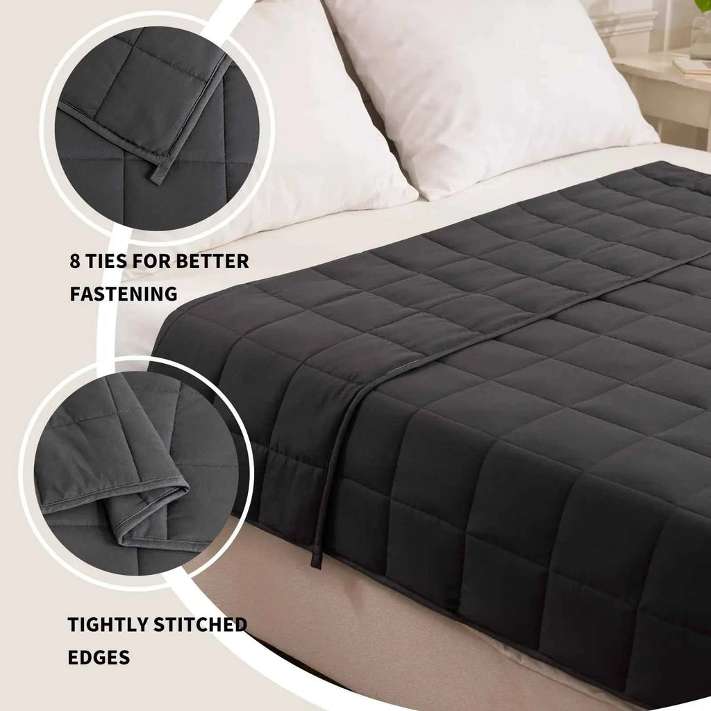 Good Nite Weighted Blanket for Adults - 4/6/8kg Heavy Double Blanket, Improves Sleep & Relaxation (Grey