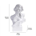 1 Pair of Harp Lady Resin Ornaments, Classic Artistic Design, Perfect for Home Decor, Desk Display, Bookshelf Decoration