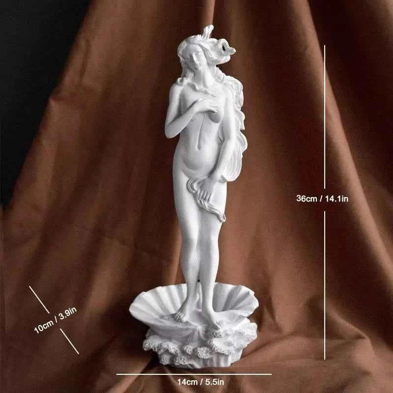 19cm/36cm Aphrodite Sculpture Greek Godness Venus Statue Desktop Bookshelf Decoration Objects Home Room Office Decor Accent