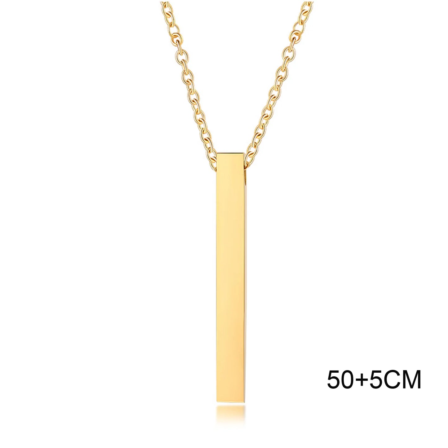 Waterproof Stainless Steel Bar Necklace