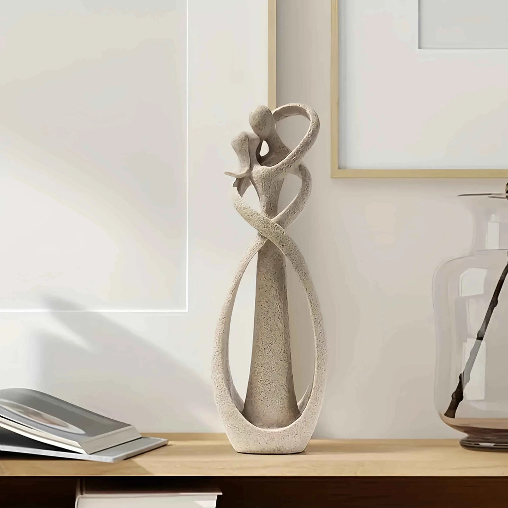 1pc, Kissing Couple Statue Abstract Sculpture Resin Statue Home Decor Modern Home Office Desktop Shelf Bookshelf Decoration