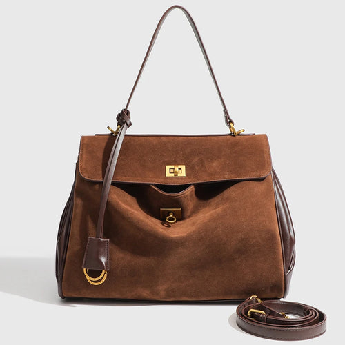 LUXURY RODEO LEATHER TOTE WITH GOLD BUCKLE