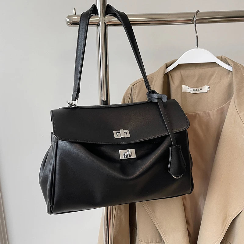 LARGE CAPACITY PLATINUM CROSSBODY SHOULDER BAG