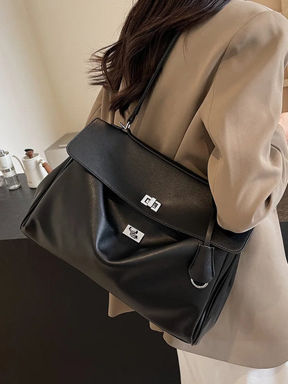 LARGE CAPACITY PLATINUM CROSSBODY SHOULDER BAG