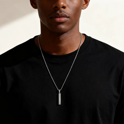 Waterproof Stainless Steel Bar Necklace