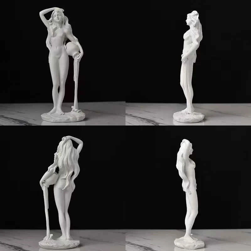 19cm/36cm Aphrodite Sculpture Greek Godness Venus Statue Desktop Bookshelf Decoration Objects Home Room Office Decor Accent