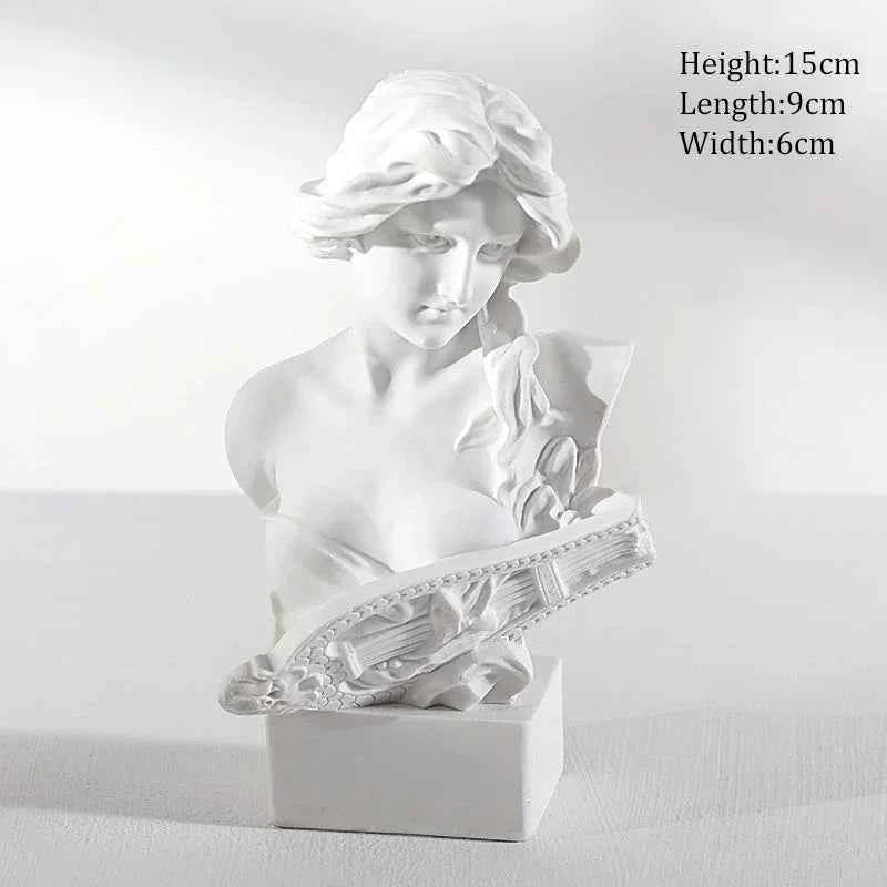 Ancient Greek Goddess Athena Sun God Apollo Mini Plaster Resin Statue Nordic Home Decoration David Head Figurine Art Ornaments