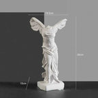 Greek Victory Goddess Statue with Angel Wings Resin Sculpture for Home Cabinet Office Desk Bookshelf Decor Artistic Decoration