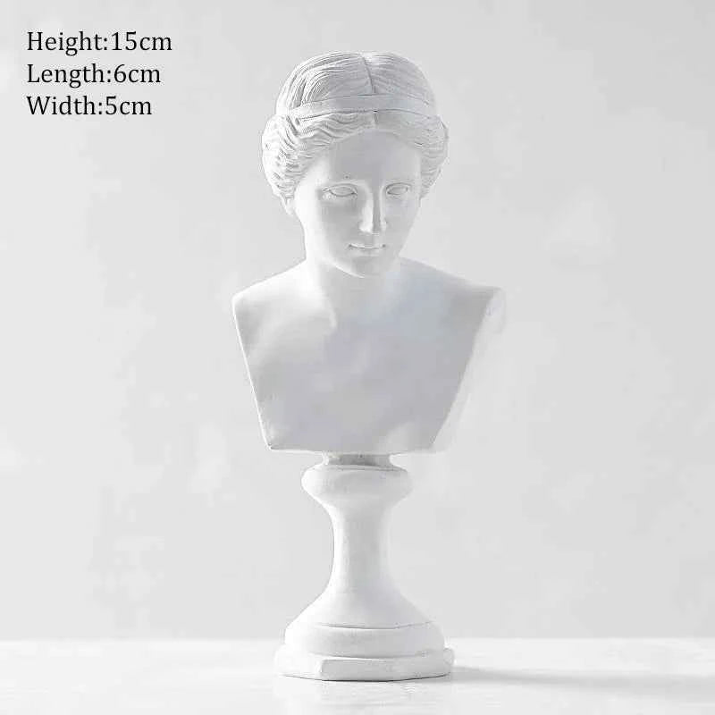 Ancient Greek Goddess Athena Sun God Apollo Mini Plaster Resin Statue Nordic Home Decoration David Head Figurine Art Ornaments