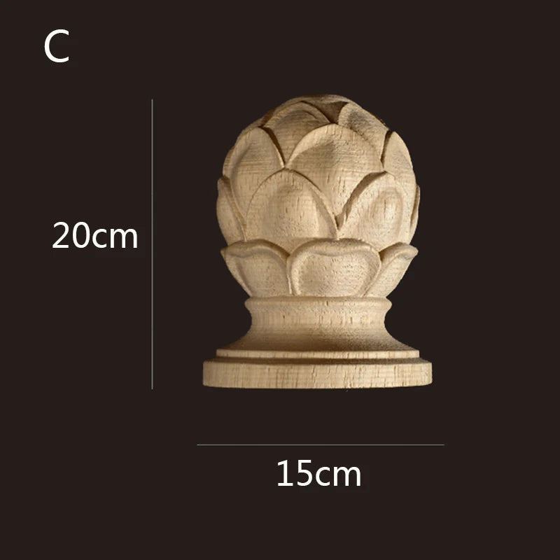 Vintage Wood Carved Cabinet Seat Feets European Style Home Decor Applique Ornament Furniture Sofa Legs Decoration Accessories