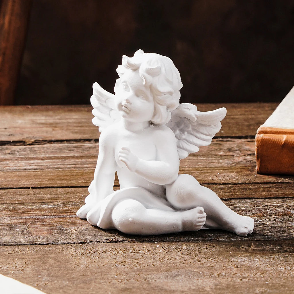Modern Baroque Winged Angel Tabletop Decor