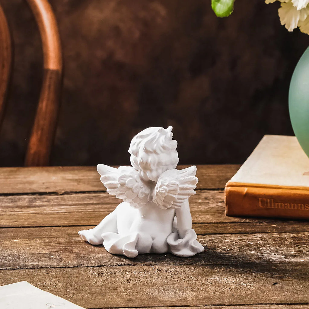 Modern Baroque Winged Angel Tabletop Decor