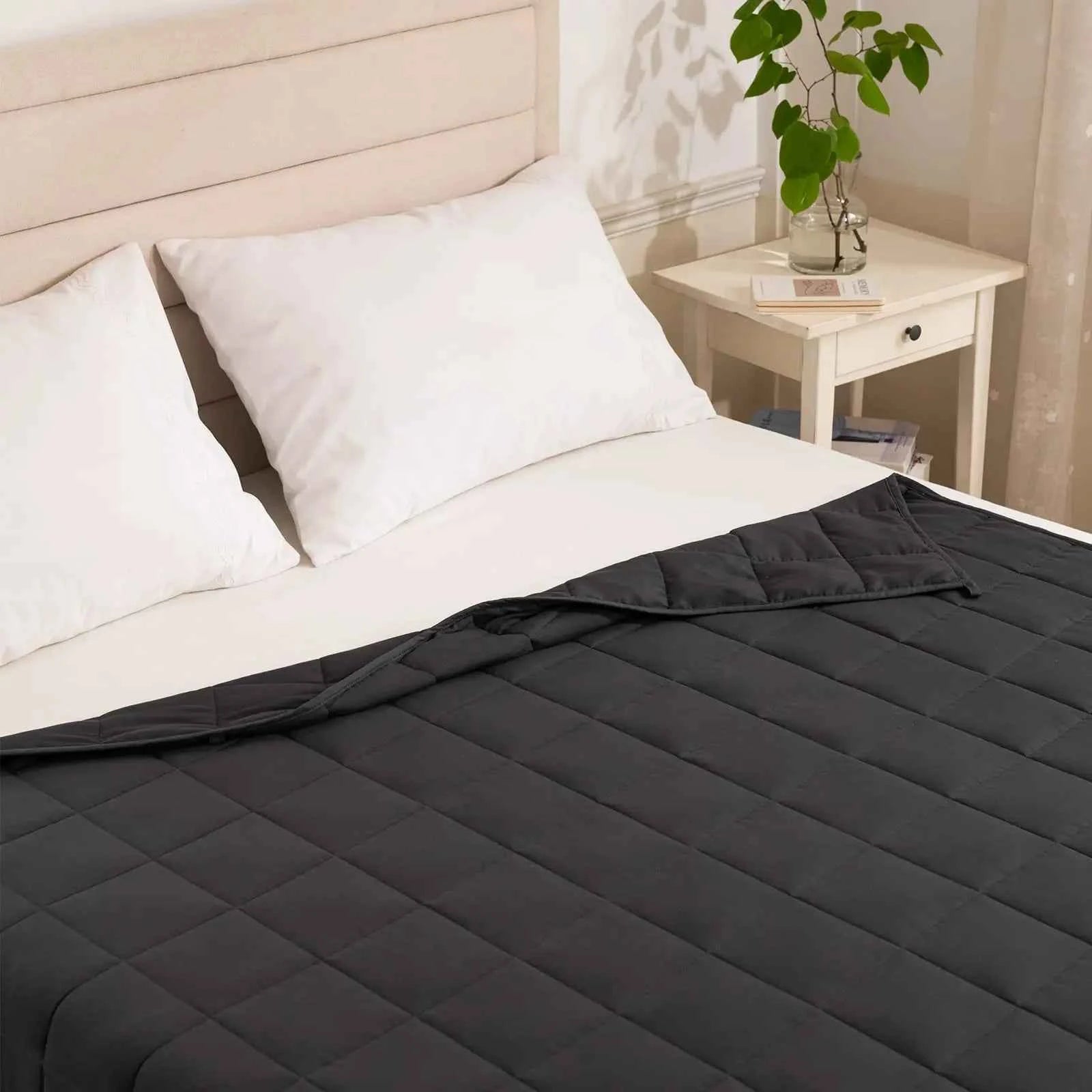 Good Nite Weighted Blanket for Adults - 4/6/8kg Heavy Double Blanket, Improves Sleep & Relaxation (Grey