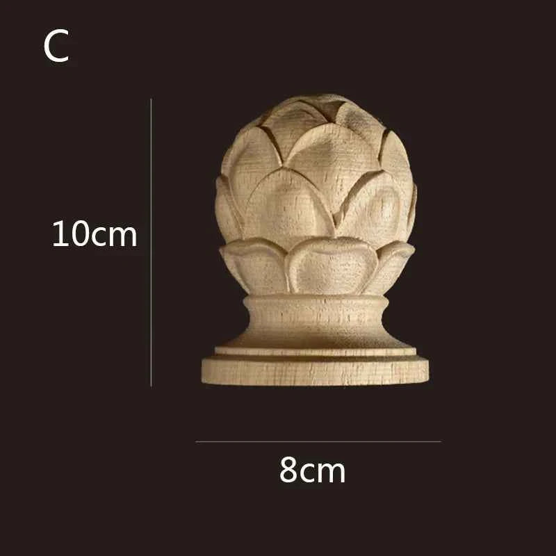 Vintage Wood Carved Cabinet Seat Feets European Style Home Decor Applique Ornament Furniture Sofa Legs Decoration Accessories