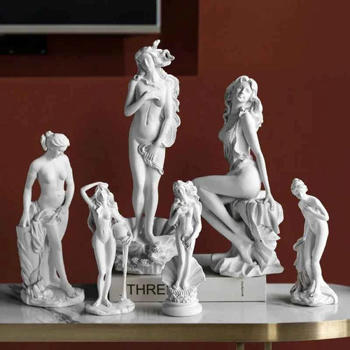 19cm/36cm Aphrodite Sculpture Greek Godness Venus Statue Desktop Bookshelf Decoration Objects Home Room Office Decor Accent