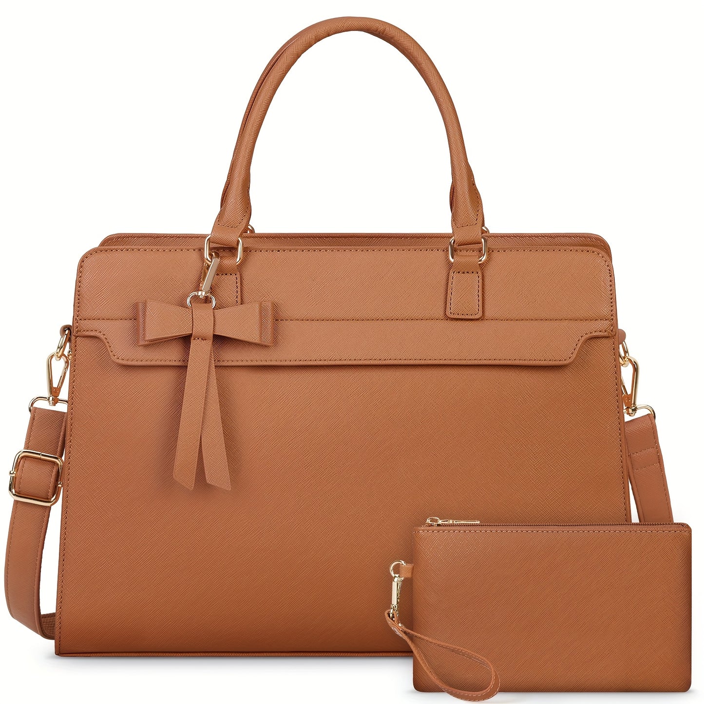 NUBILY 15.6" PU LEATHER LAPTOP TOTE SET