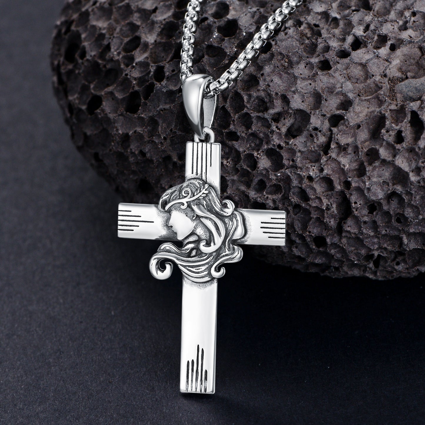 ZODIAC CROSS NECKLACE 925 STERLING SILVER