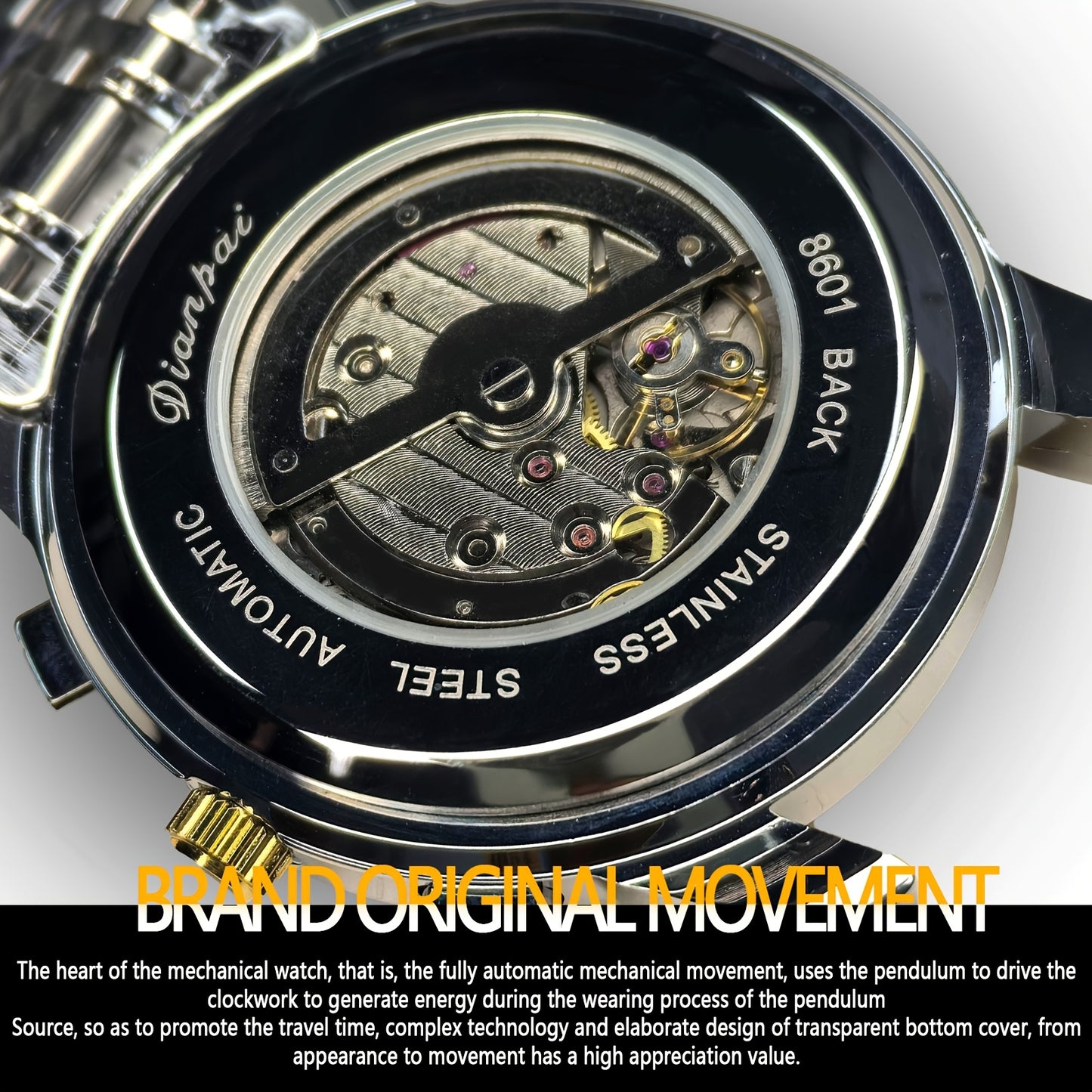 Men’s Automatic Blue Dial Moon Phase Watch