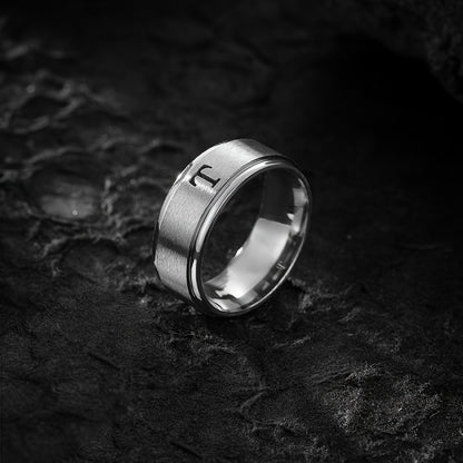 STAINLESS LETTER RING