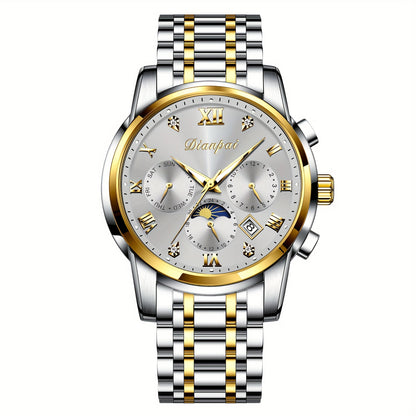 Men’s Automatic Blue Dial Moon Phase Watch