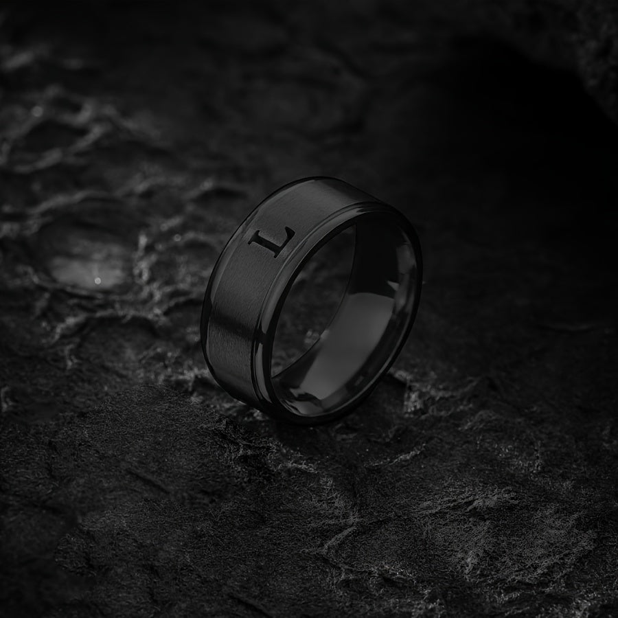 STAINLESS LETTER RING