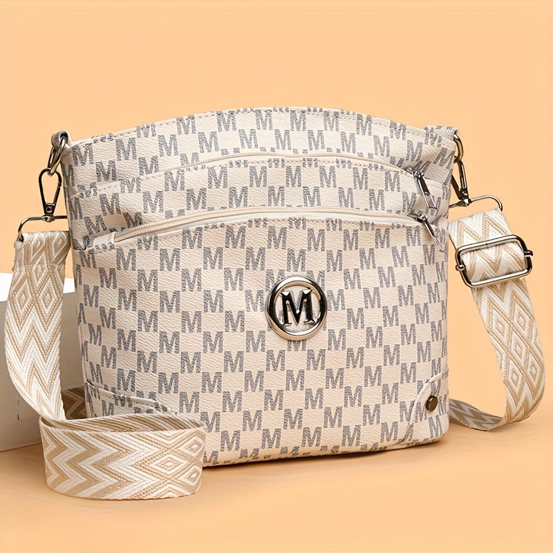 ELEGANT MONOGRAMMED FAUX LEATHER TOTE