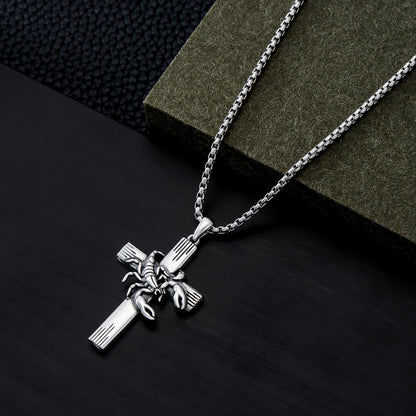 ZODIAC CROSS NECKLACE 925 STERLING SILVER