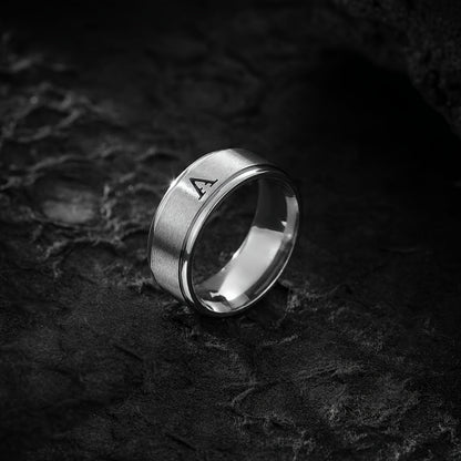 STAINLESS LETTER RING
