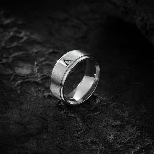 STAINLESS LETTER RING