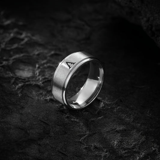 STAINLESS LETTER RING