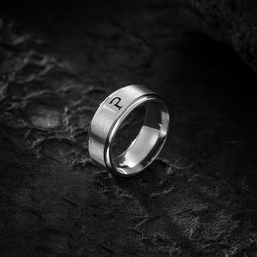 STAINLESS LETTER RING